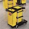 Rubbermaid Commercial HYGEN M-fiber Cleaning Cart, 22w x 48.25d x 44h, Black/Yellow/Silver FG9T7300BLA - alternate 5